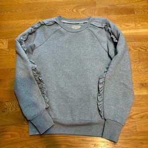Burberry Gray Kupa Ruffle Sleeve Sweatshirt Women's Size S